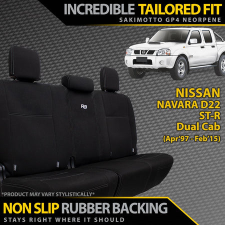 Razorback 4x4 - Nissan Navara D22 ST - R Neoprene Rear Row Seat Covers (In Stock) - 4X4OC™ | 4x4 Offroad Centre