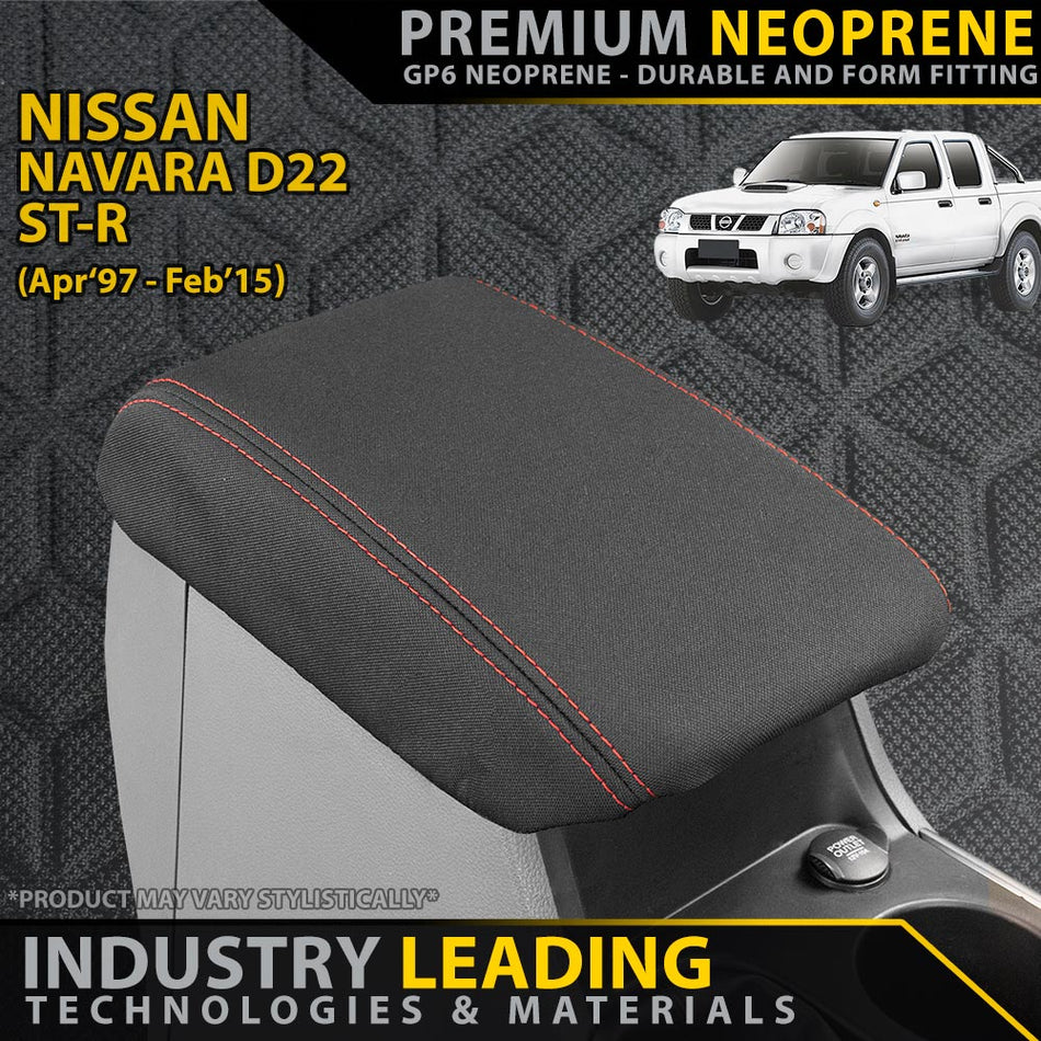 Razorback 4x4 - Nissan Navara D22 ST - R Premium Neoprene Console Lid (Made to Order) - 4X4OC™ | 4x4 Offroad Centre