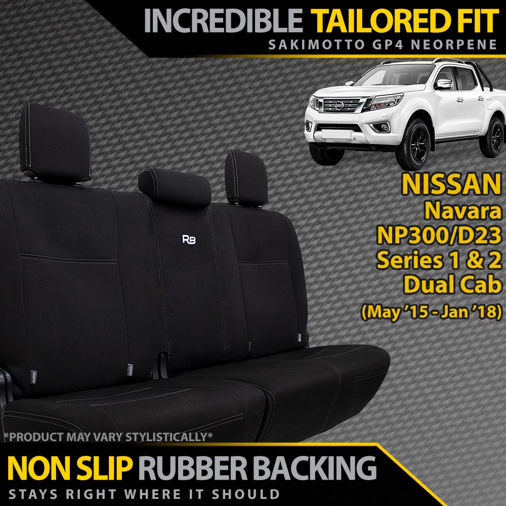 Razorback 4x4 - Nissan Navara NP300 Series 1 & 2 Neoprene Rear Row Seat Covers (Available) - 4X4OC™ | 4x4 Offroad Centre