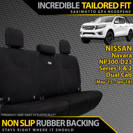 Razorback 4x4 - Nissan Navara NP300 Series 1 & 2 Neoprene Rear Row Seat Covers (Available) - 4X4OC™ | 4x4 Offroad Centre