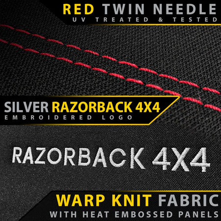 Razorback 4x4 - Nissan Navara NP300 Series 1 & 2 Premium Neoprene 2x Front Seat Covers (Made to Order) - 4X4OC™ | 4x4 Offroad Centre