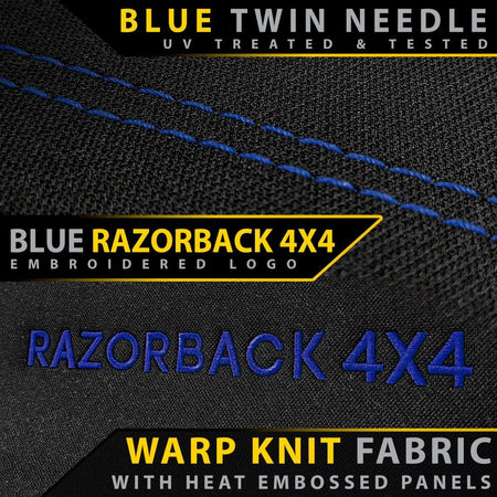 Razorback 4x4 - Nissan Navara NP300 Series 1 & 2 Premium Neoprene Rear Row Seat Covers (Made to Order) - 4X4OC™ | 4x4 Offroad Centre