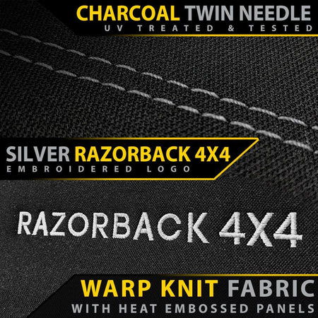 Razorback 4x4 - Nissan Navara NP300 Series 1 & 2 Premium Neoprene Rear Row Seat Covers (Made to Order) - 4X4OC™ | 4x4 Offroad Centre