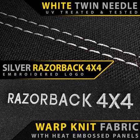 Razorback 4x4 - Nissan Navara NP300 Series 1 & 2 Premium Neoprene Rear Row Seat Covers (Made to Order) - 4X4OC™ | 4x4 Offroad Centre