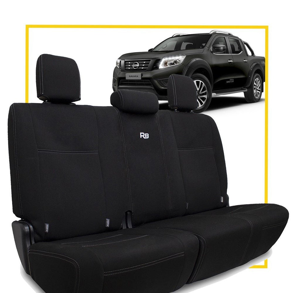 Razorback 4x4 - Nissan Navara NP300 Series 3 & 4 Neoprene Rear Row Seat Covers (No Logo) - 4X4OC™ | 4x4 Offroad Centre