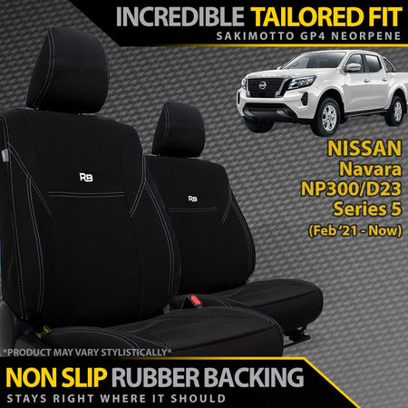 Razorback 4x4 - Nissan Navara Series 5 Neoprene 2x Front Seat Covers (Available) - 4X4OC™ | 4x4 Offroad Centre