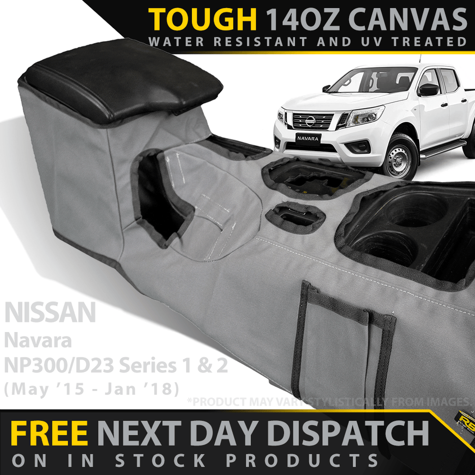 Razorback 4x4 - Nissan NP300 Series 1 & 2 Retro Canvas Centre Console Organiser (In Stock) - 4X4OC™ | 4x4 Offroad Centre