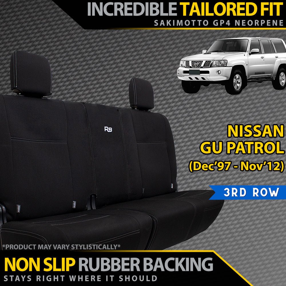 Razorback 4x4 - Nissan Patrol GU Wagon Neoprene 3rd Row Seat Covers (In Stock) - 4X4OC™ | 4x4 Offroad Centre