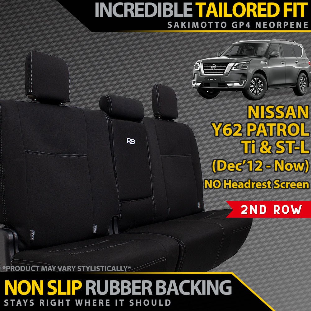 Razorback 4x4 - Nissan Patrol Y62 Neoprene 2nd Row Seat Covers (Available) - 4X4OC™ | 4x4 Offroad Centre