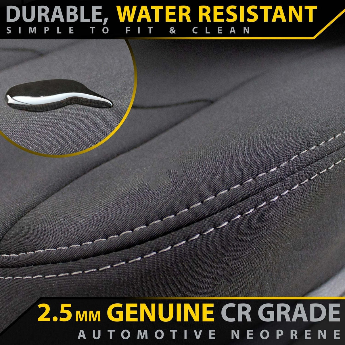 Razorback 4x4 - Razorback 4x4 GP4 Standard Neoprene 2x Front Seat Covers Suitable for a Toyota Hilux 7th Gen (N70) SPORT SEAT (4x4 SR - (Jul 2011 - Aug 2015) - 4x4 SR5 Extra Cab (Jul 2011 - Aug 2015) - 4x4 SR5 Dual Cab (Aug 2009 - Aug 2015) - Jul 2011 - Aug 2015) - 4X4OC™ | 4x4 Offroad Centre