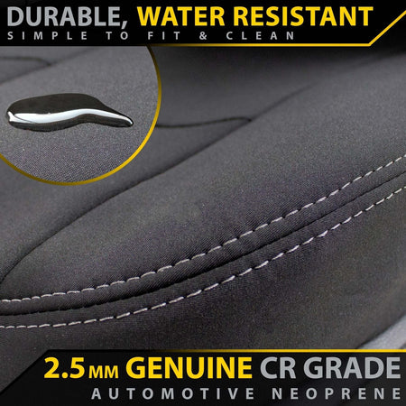 Razorback 4x4 - Razorback 4x4 GP4 Standard Neoprene 2x Front Seat Covers Suitable for a Toyota Hilux 7th Gen (N70) SPORT SEAT (4x4 SR - (Jul 2011 - Aug 2015) - 4x4 SR5 Extra Cab (Jul 2011 - Aug 2015) - 4x4 SR5 Dual Cab (Aug 2009 - Aug 2015) - Jul 2011 - Aug 2015) - 4X4OC™ | 4x4 Offroad Centre