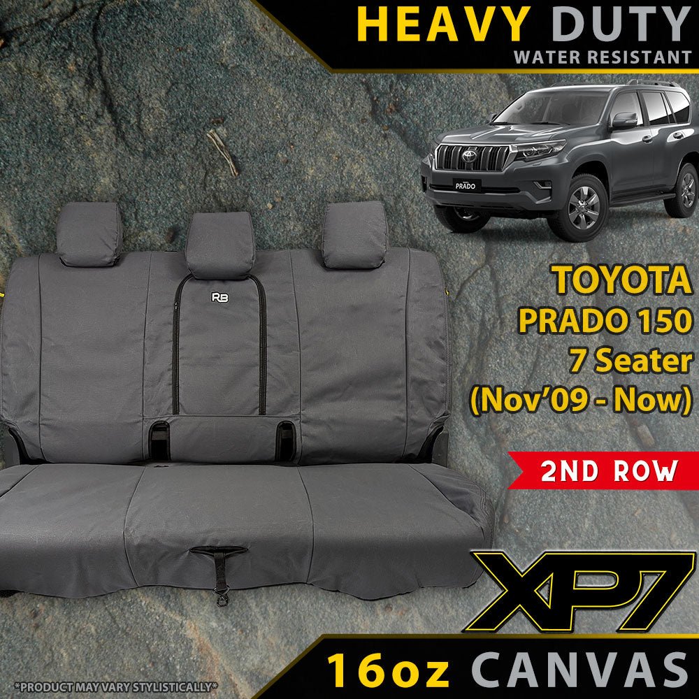 Razorback 4x4 - Razorback 4x4 XP7 Heavy Duty Canvas 2nd Row Seat Covers Suitable for a Toyota Prado 150 (7 SEATER) (All Models - Nov 2009 - Jun 2021) - 4X4OC™ | 4x4 Offroad Centre