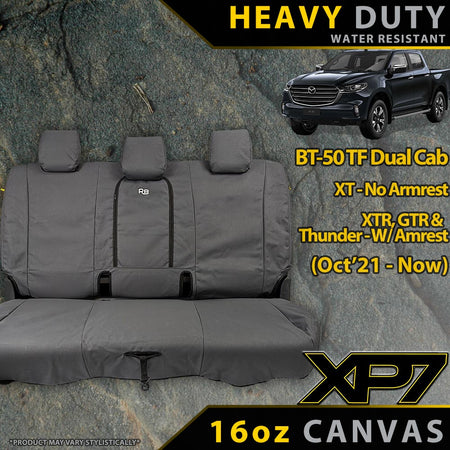 Razorback 4x4 - Razorback 4x4 XP7 Heavy Duty Canvas Rear Seat Covers Suitable for a Mazda BT - 50 TF (XT, XTR, SP, GT & THUNDER - Oct 2020 - Current) - 4X4OC™ | 4x4 Offroad Centre