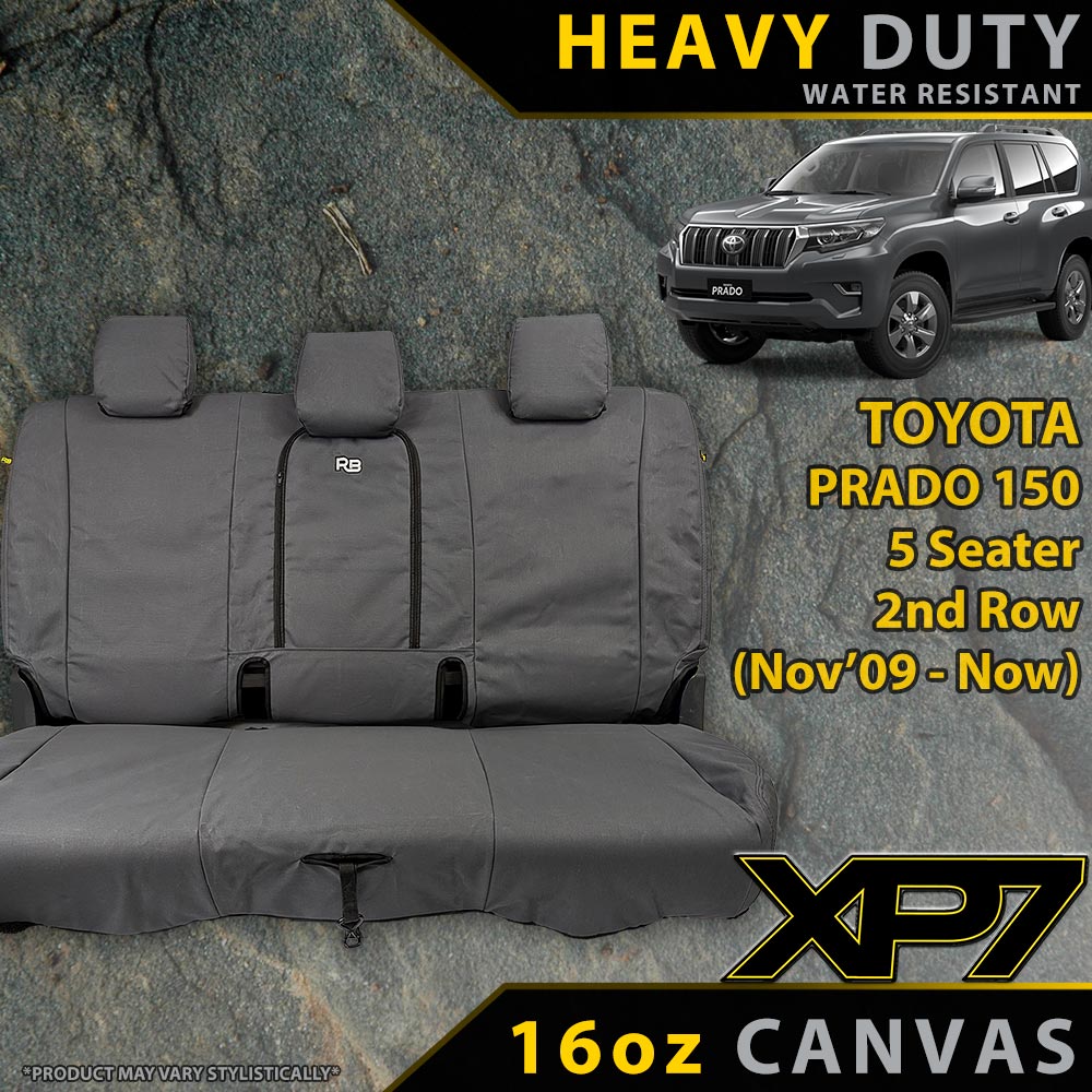 Razorback 4x4 - Razorback 4x4 XP7 Heavy Duty Canvas Rear Seat Covers Suitable for a Toyota Prado 150 (5 SEATER) (All Models - Nov 2009 - Jun 2021) - 4X4OC™ | 4x4 Offroad Centre