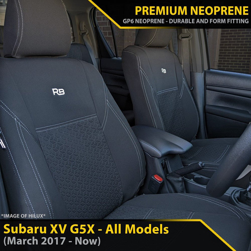 Razorback 4x4 - Subaru XV Premium Neoprene 2x Front Row Seat Covers (Made to Order) - 4X4OC™ | 4x4 Offroad Centre