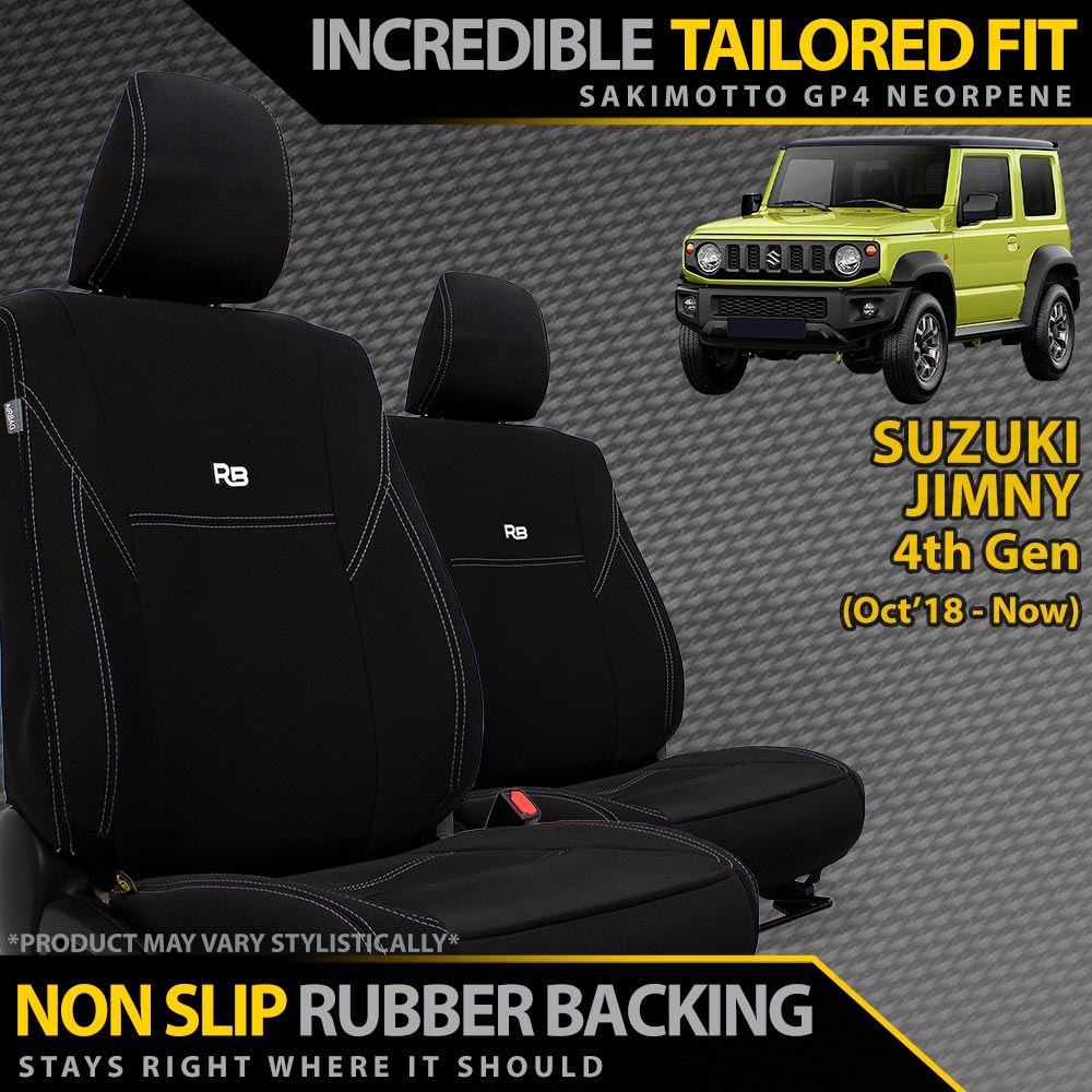 Razorback 4x4 - Suzuki Jimny Neoprene 2x Front Seat Covers (Available) - 4X4OC™ | 4x4 Offroad Centre