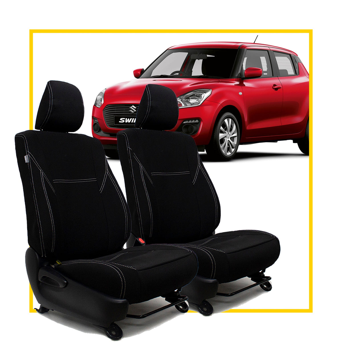 Razorback 4x4 - Suzuki Swift 3rd Gen (A2L) Neoprene 2x Front Seat Covers (In Stock) - 4X4OC™ | 4x4 Offroad Centre