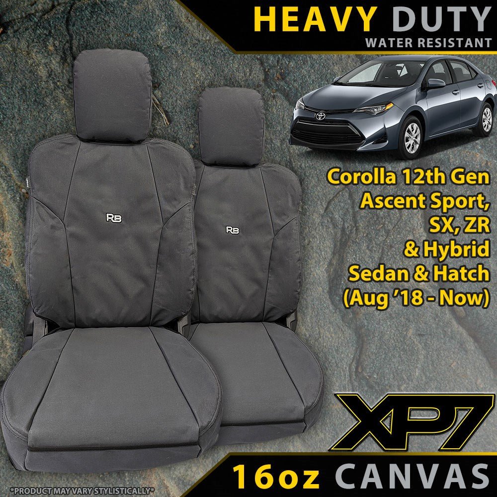 Razorback 4x4 - Toyota Corolla 12th Gen Neoprene 2x Front Row Seat Covers (Made to Order) - 4X4OC™ | 4x4 Offroad Centre