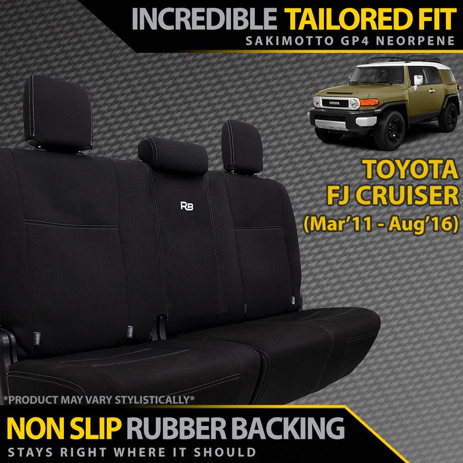 Razorback 4x4 - Toyota FJ Cruiser Neoprene Rear Seat Covers (In Stock) - 4X4OC™ | 4x4 Offroad Centre