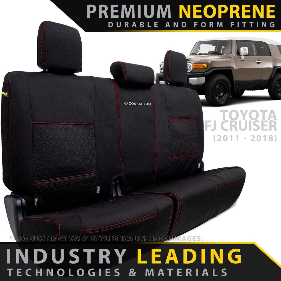 Razorback 4x4 - Toyota FJ Cruiser Premium Neoprene Rear Row Seat Covers (Made to Order) - 4X4OC™ | 4x4 Offroad Centre