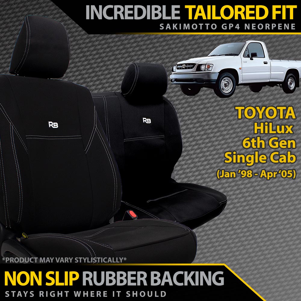 Razorback 4x4 - Toyota HiLux 6th Gen Neoprene Bucket & 3/4 Bench Seat Covers (Made to Order) - 4X4OC™ | 4x4 Offroad Centre