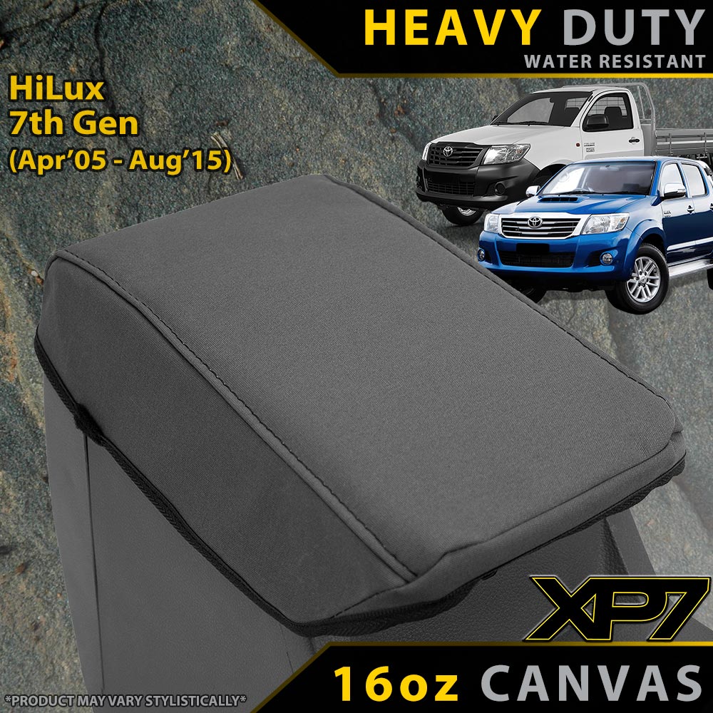 Razorback 4x4 - Toyota HiLux 7th Gen Heavy Duty XP7 Canvas Armrest Console Lid (Made to Order) - 4X4OC™ | 4x4 Offroad Centre