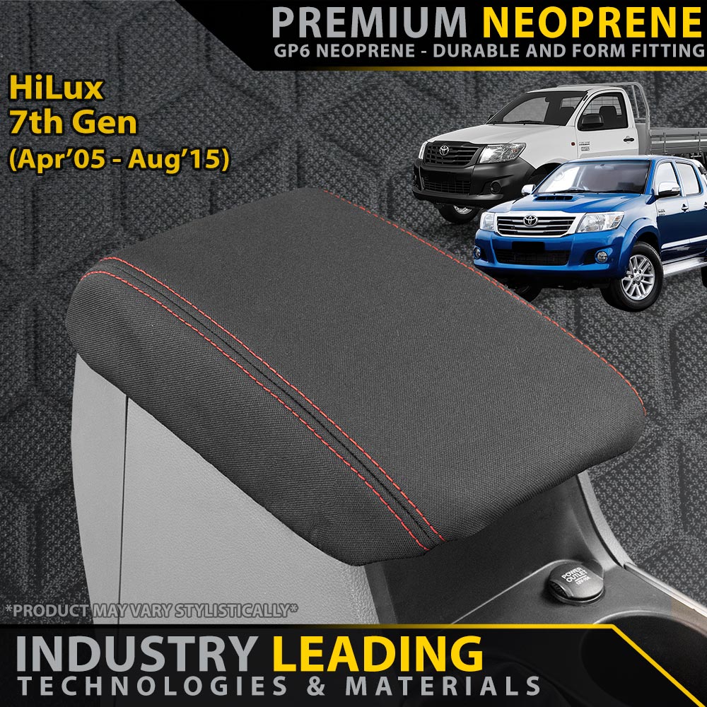 Razorback 4x4 - Toyota HiLux 7th Gen Premium Neoprene Console Lid (Available) - 4X4OC™ | 4x4 Offroad Centre