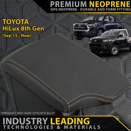 Razorback 4x4 - Toyota HiLux 8th Gen Premium Neoprene Console Lid (Available) - 4X4OC™ | 4x4 Offroad Centre