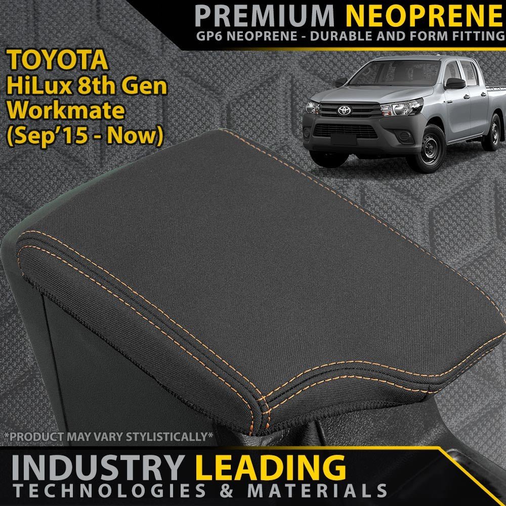 Razorback 4x4 - Toyota HiLux 8th Gen Workmate Premium Neoprene Console Lid (Made to Order) - 4X4OC™ | 4x4 Offroad Centre