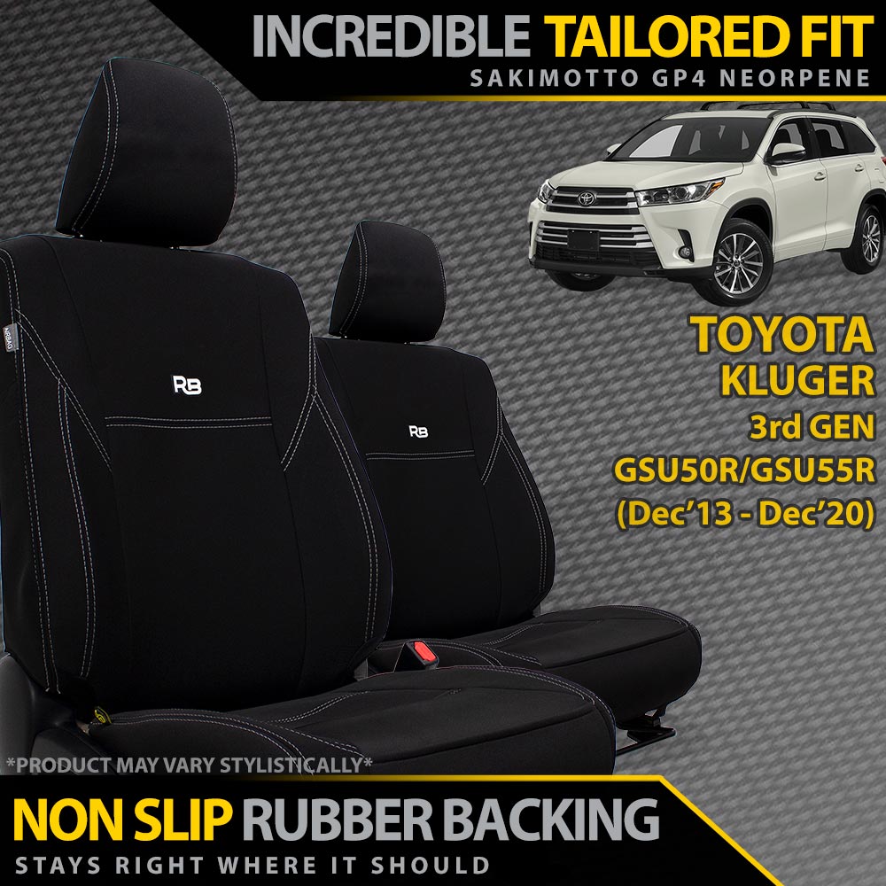 Razorback 4x4 - Toyota Kluger Neoprene 2x Front Seat Covers (In Stock) - 4X4OC™ | 4x4 Offroad Centre