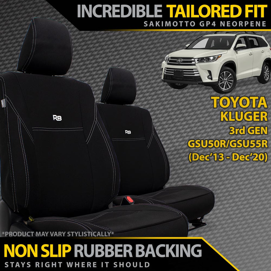 Razorback 4x4 - Toyota Kluger Neoprene 2x Front Seat Covers (In Stock) - 4X4OC™ | 4x4 Offroad Centre