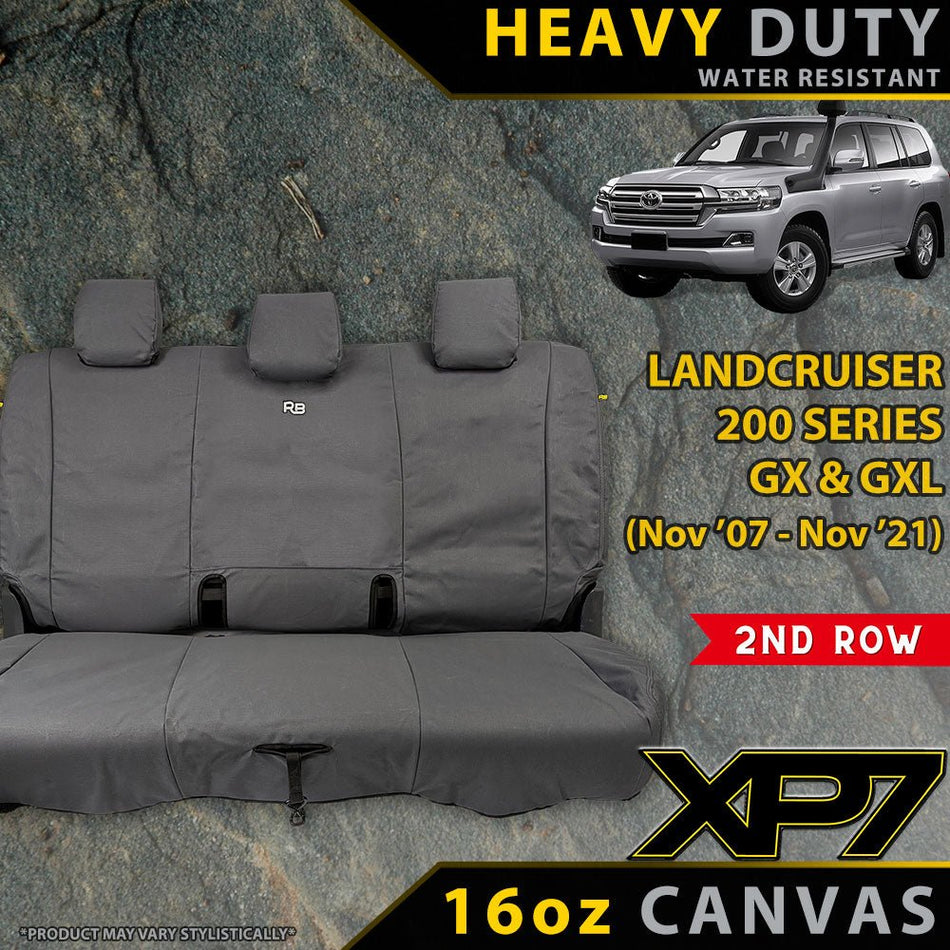 Razorback 4x4 - Toyota Landcruiser 200 Series GX/GXL Heavy Duty XP7 Canvas 2nd Row Seat Covers (Made to Order) - 4X4OC™ | 4x4 Offroad Centre