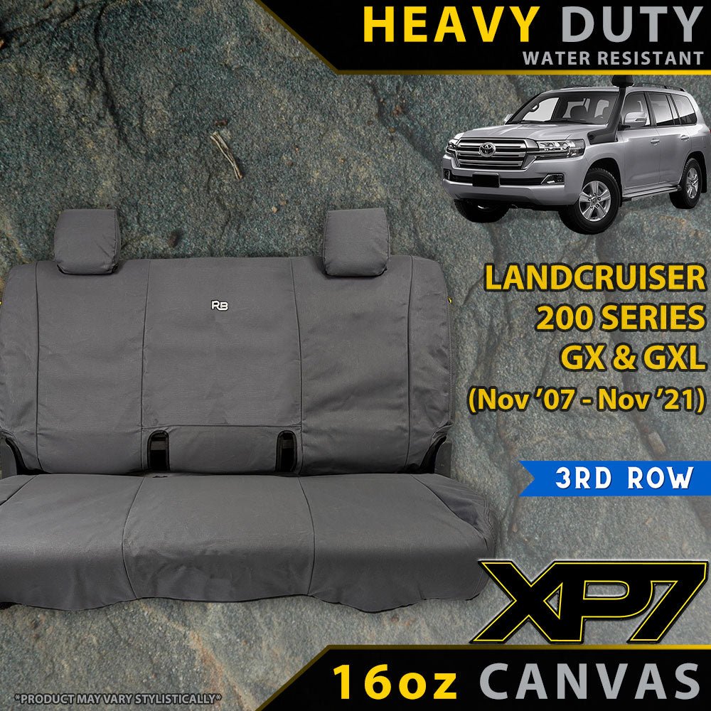 Razorback 4x4 - Toyota Landcruiser 200 Series GX/GXL Heavy Duty XP7 Canvas 3rd Row Seat Covers (Made to Order) - 4X4OC™ | 4x4 Offroad Centre