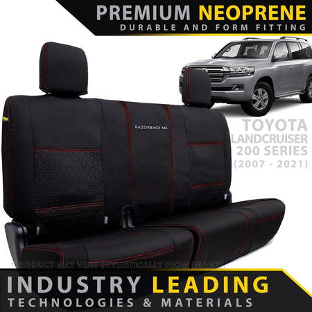 Razorback 4x4 - Toyota Landcruiser 200 Series GX/GXL Premium Neoprene 3rd Row Seat Covers (Made to Order) - 4X4OC™ | 4x4 Offroad Centre