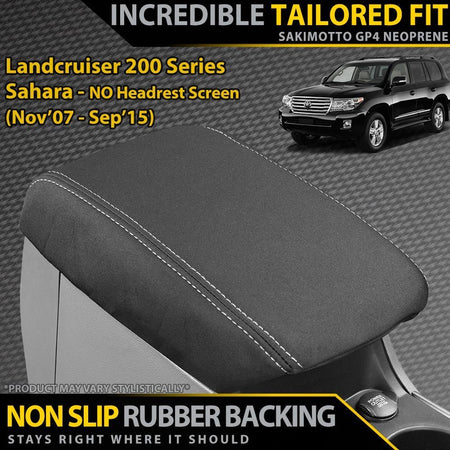 Razorback 4x4 - Toyota Landcruiser 200 Series Sahara (Pre Facelift) Neoprene Console Lid Cover (In Stock) - 4X4OC™ | 4x4 Offroad Centre