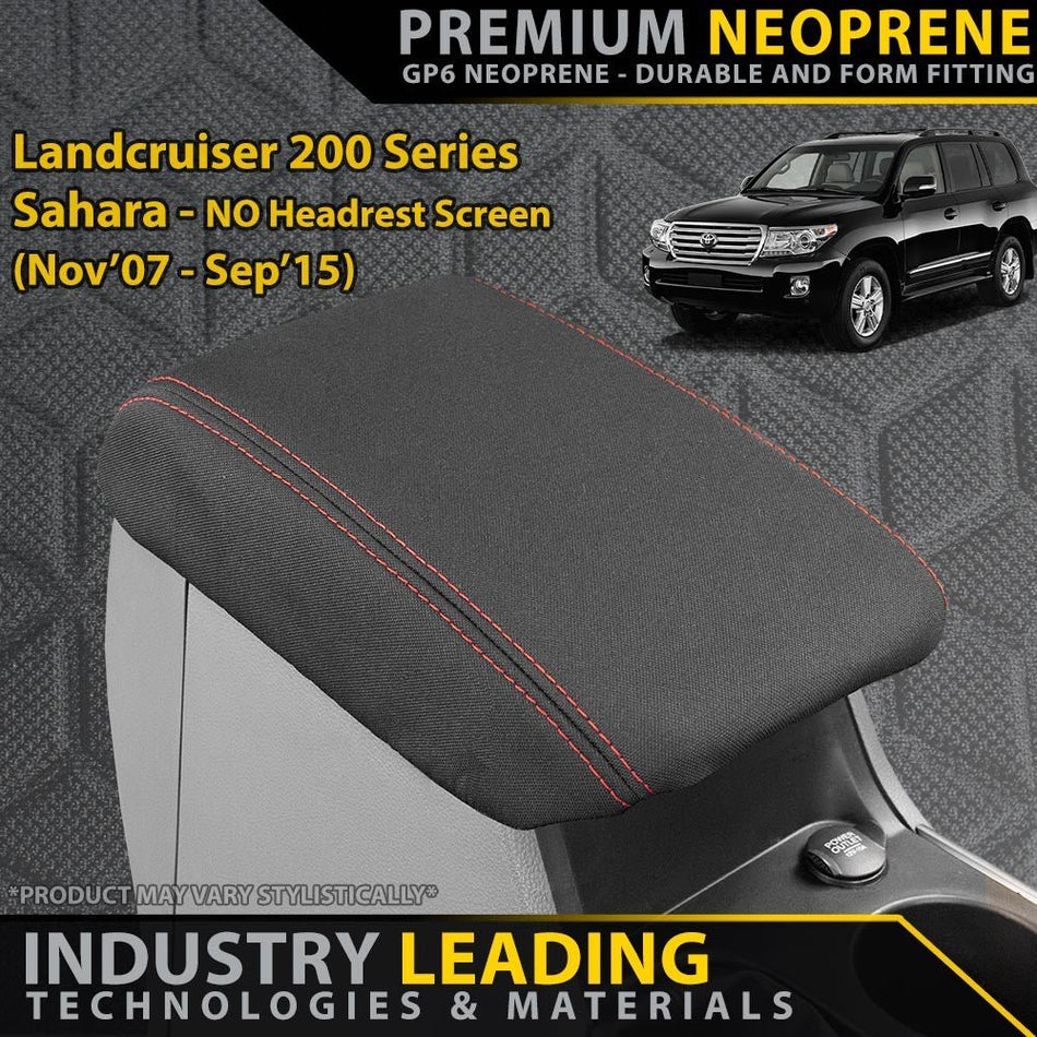 Razorback 4x4 - Toyota Landcruiser 200 Series Sahara (Pre Facelift) Premium Neoprene Console Lid (Made to Order) - 4X4OC™ | 4x4 Offroad Centre