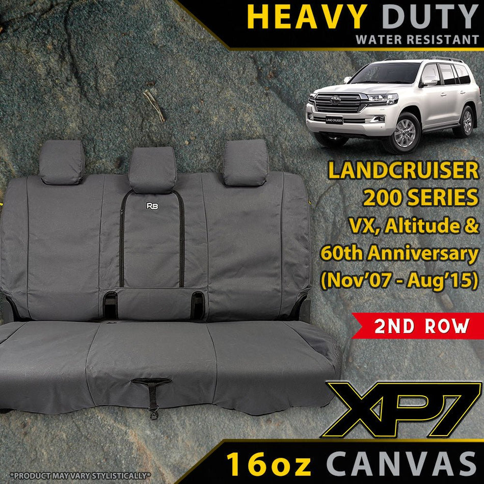 Razorback 4x4 - Toyota Landcruiser 200 Series VX/Altitude Heavy Duty XP7 Canvas 2nd Row Seat Covers (Made to Order) - 4X4OC™ | 4x4 Offroad Centre