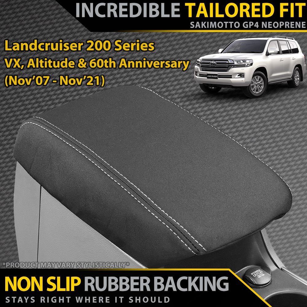 Razorback 4x4 - Toyota Landcruiser 200 Series VX/Altitude Neoprene Console Lid Cover (In Stock) - 4X4OC™ | 4x4 Offroad Centre