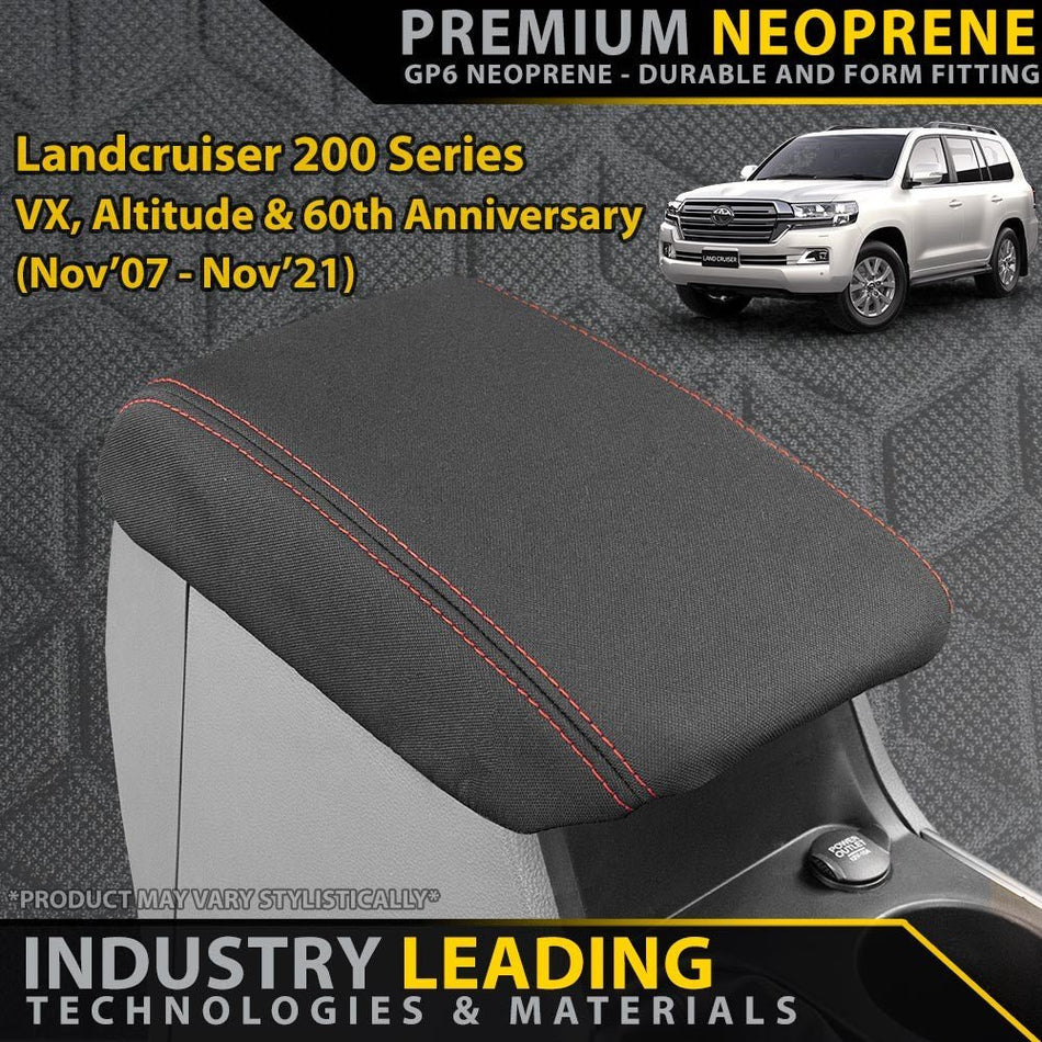 Razorback 4x4 - Toyota Landcruiser 200 Series VX/Altitude Premium Neoprene Console Lid (Made to Order) - 4X4OC™ | 4x4 Offroad Centre