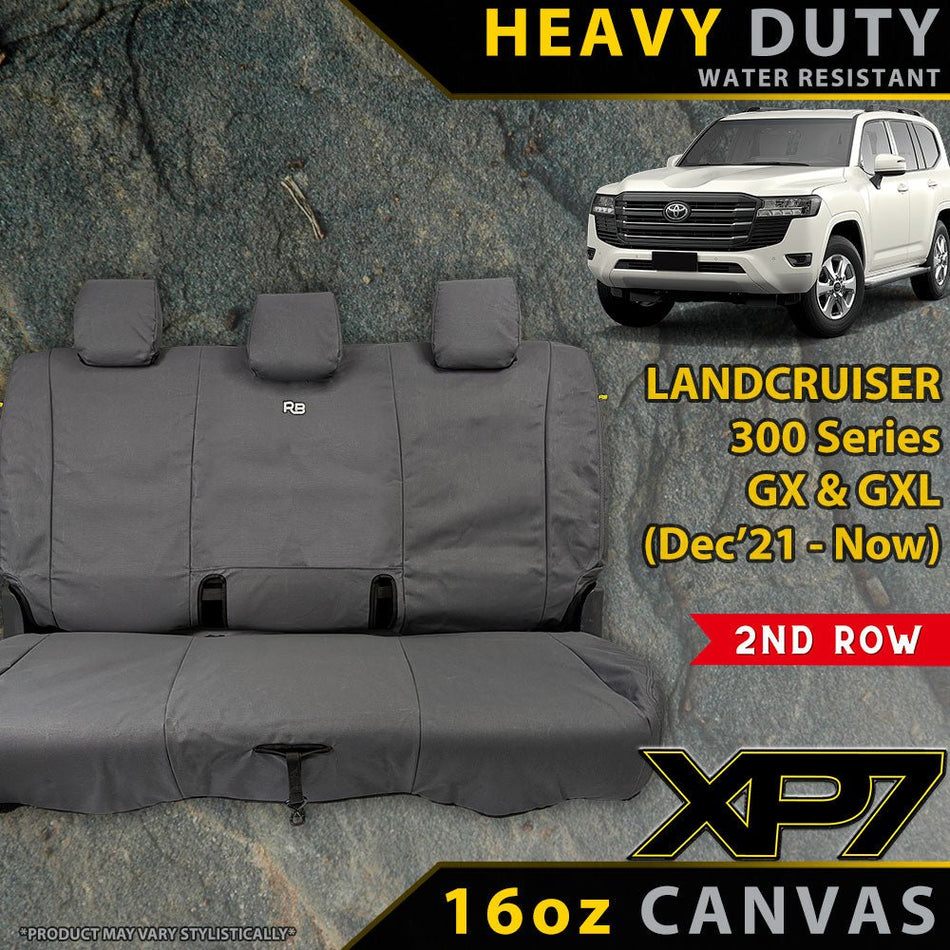 Razorback 4x4 - Toyota Landcruiser 300 Series GX & GXL Heavy Duty XP7 Canvas 2nd Row Seat Covers (Available) - 4X4OC™ | 4x4 Offroad Centre