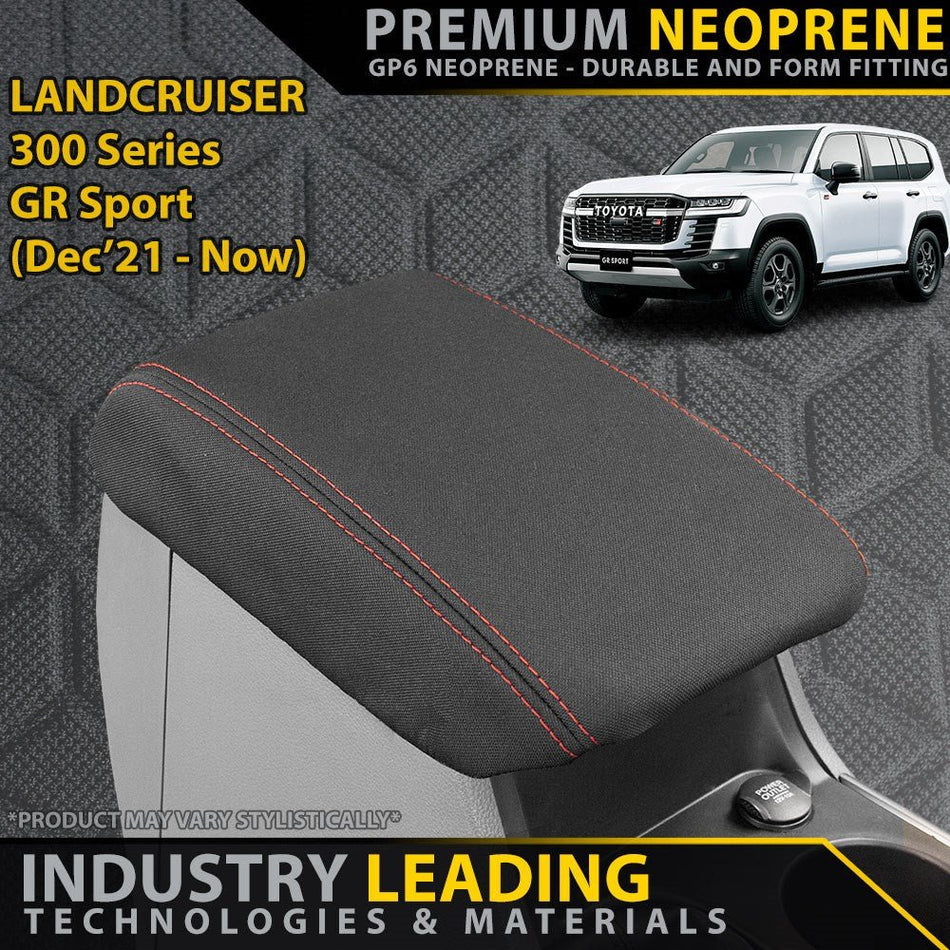 Razorback 4x4 - Toyota Landcruiser 300 Series Series GR Sport Premium Neoprene Console Lid (Made to Order) - 4X4OC™ | 4x4 Offroad Centre