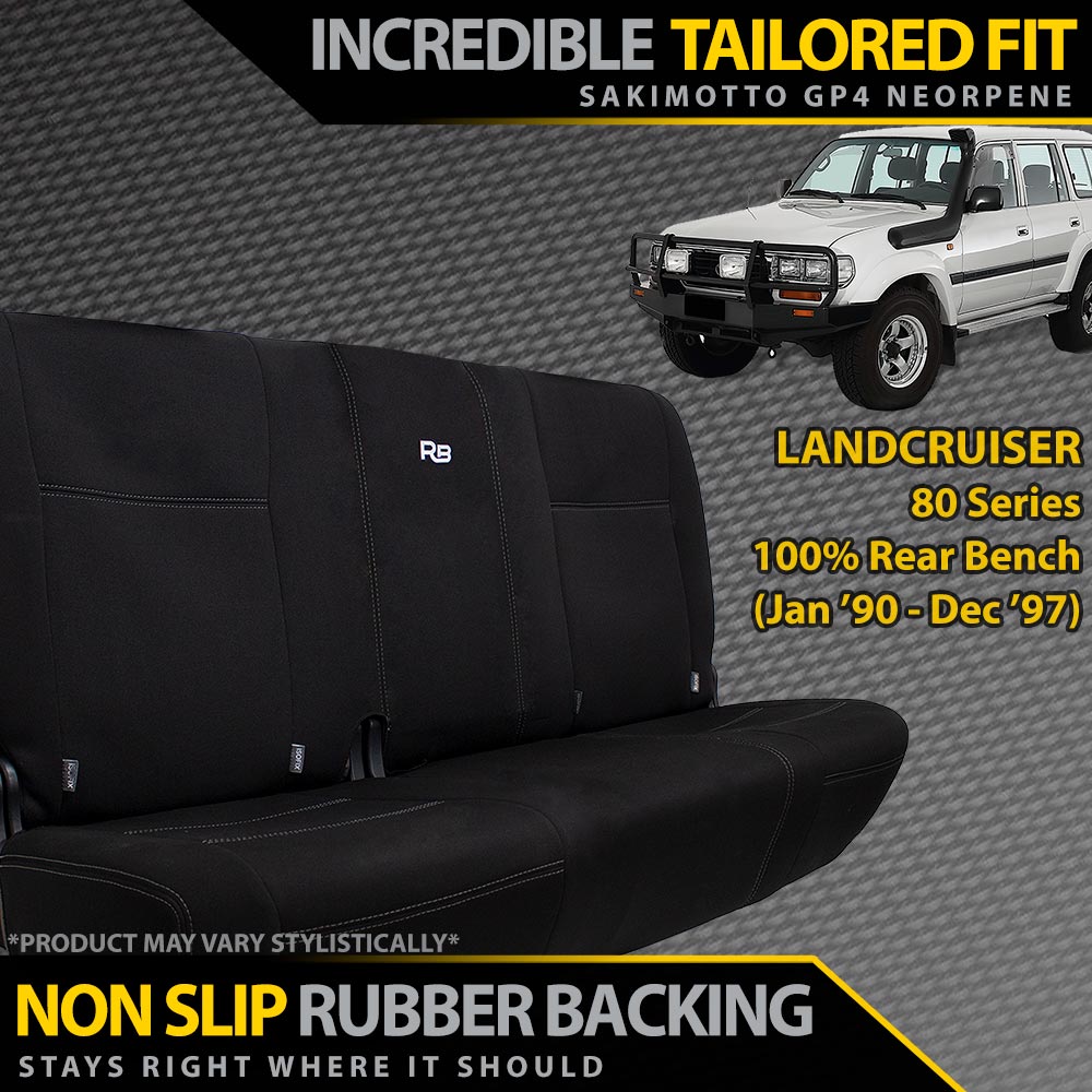 Razorback 4x4 - Toyota Landcruiser 80 Series Neoprene Rear 100% Bench (Made to Order) - 4X4OC™ | 4x4 Offroad Centre