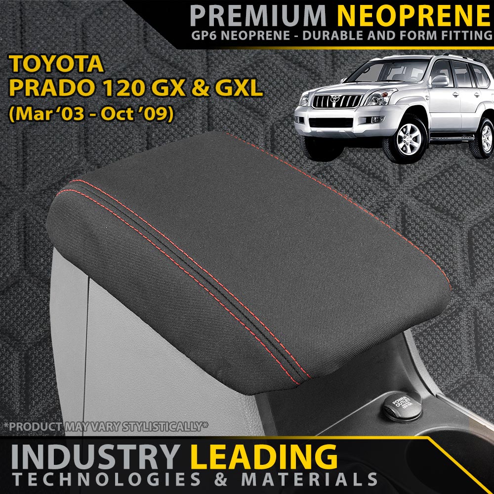 Razorback 4x4 - Toyota Prado 120 Premium Neoprene Console Lid (Made to Order) - 4X4OC™ | 4x4 Offroad Centre