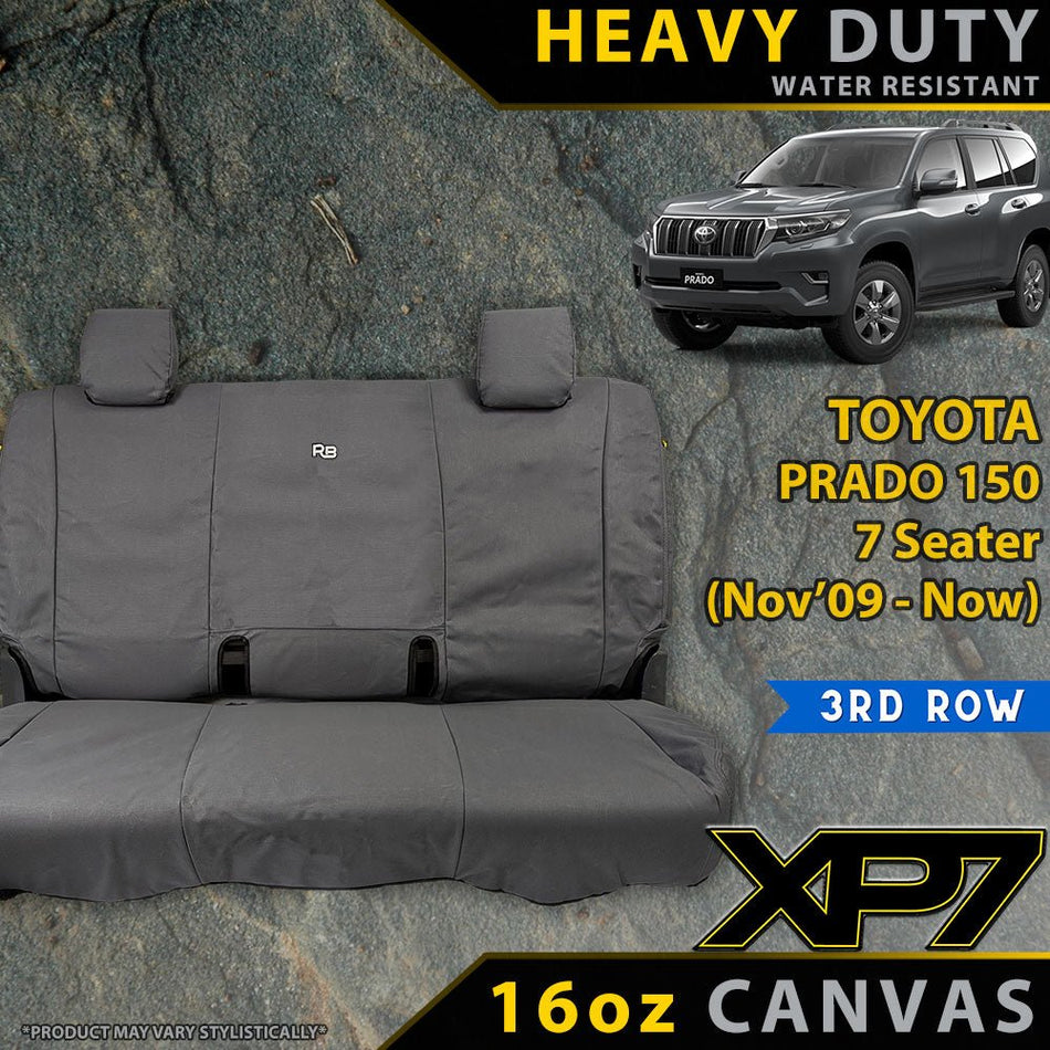 Razorback 4x4 - Toyota Prado 150 7 Seater Heavy Duty XP7 Canvas 3rd Row Seat Covers (Made to Order) - 4X4OC™ | 4x4 Offroad Centre