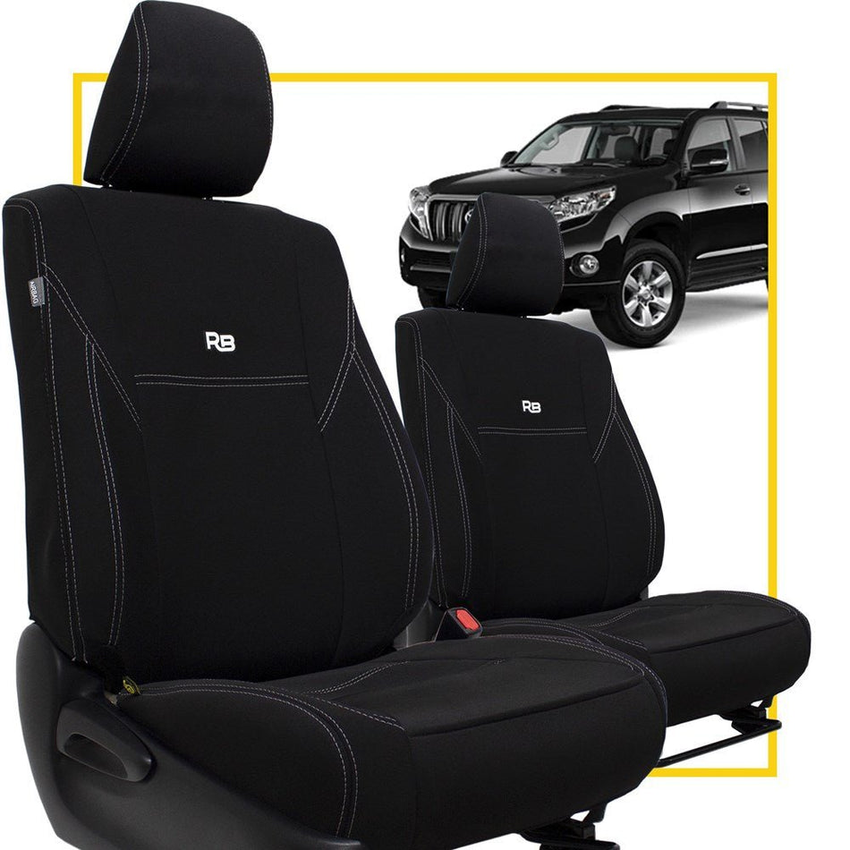 Razorback 4x4 - Toyota Prado 150 (Pre Jul 2021 Facelift) Neoprene 2x Front Seat Covers (No Logo) - 4X4OC™ | 4x4 Offroad Centre