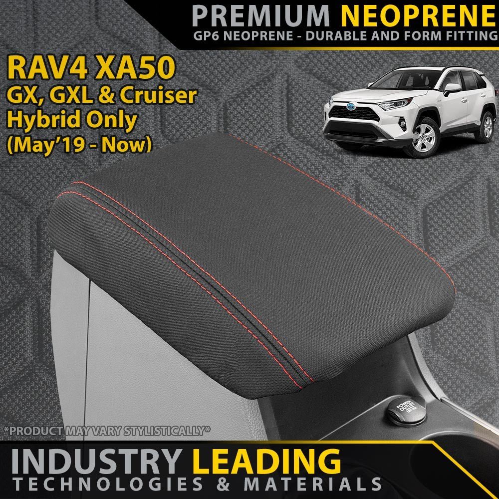 Razorback 4x4 - Toyota RAV4 XA50 GX/GXL/Cruiser Hybrid Premium Neoprene Console Lid (Made to Order) - 4X4OC™ | 4x4 Offroad Centre