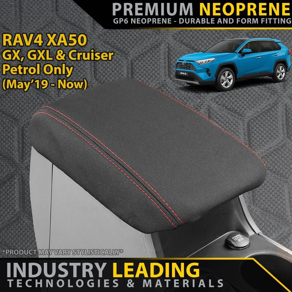 Razorback 4x4 - Toyota RAV4 XA50 GX/GXL/Cruiser Petrol Premium Neoprene Console Lid (Made to Order) - 4X4OC™ | 4x4 Offroad Centre