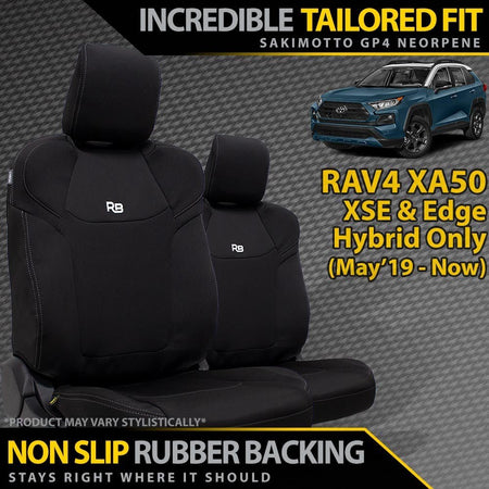 Razorback 4x4 - Toyota RAV4 XA50 XSE/Edge Hybrid Neoprene 2x Front Row Seat Covers (Made to Order) - 4X4OC™ | 4x4 Offroad Centre