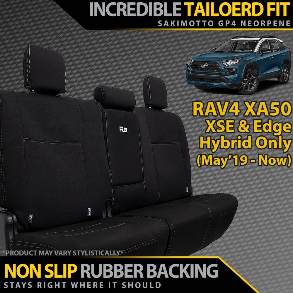 Razorback 4x4 - Toyota RAV4 XA50 XSE/Edge Hybrid Neoprene Rear Row Seat Covers (Made to Order) - 4X4OC™ | 4x4 Offroad Centre