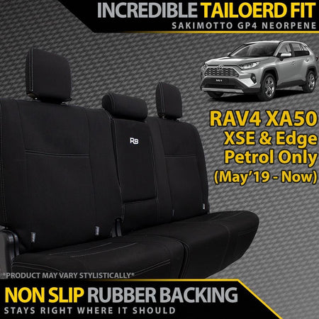 Razorback 4x4 - Toyota RAV4 XA50 XSE/Edge Petrol Neoprene Rear Row Seat Covers (In Stock) - 4X4OC™ | 4x4 Offroad Centre